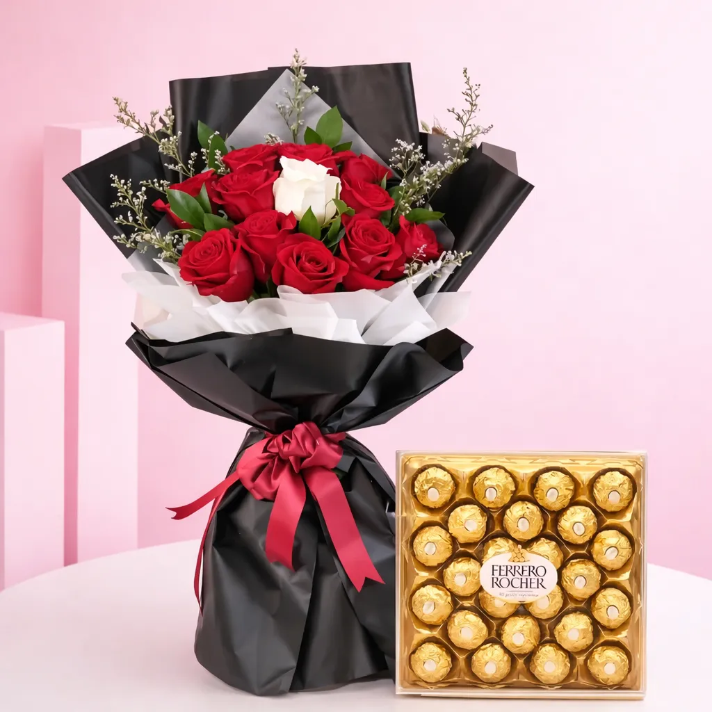 Crimson Rose with Rich Ferrero Rocher