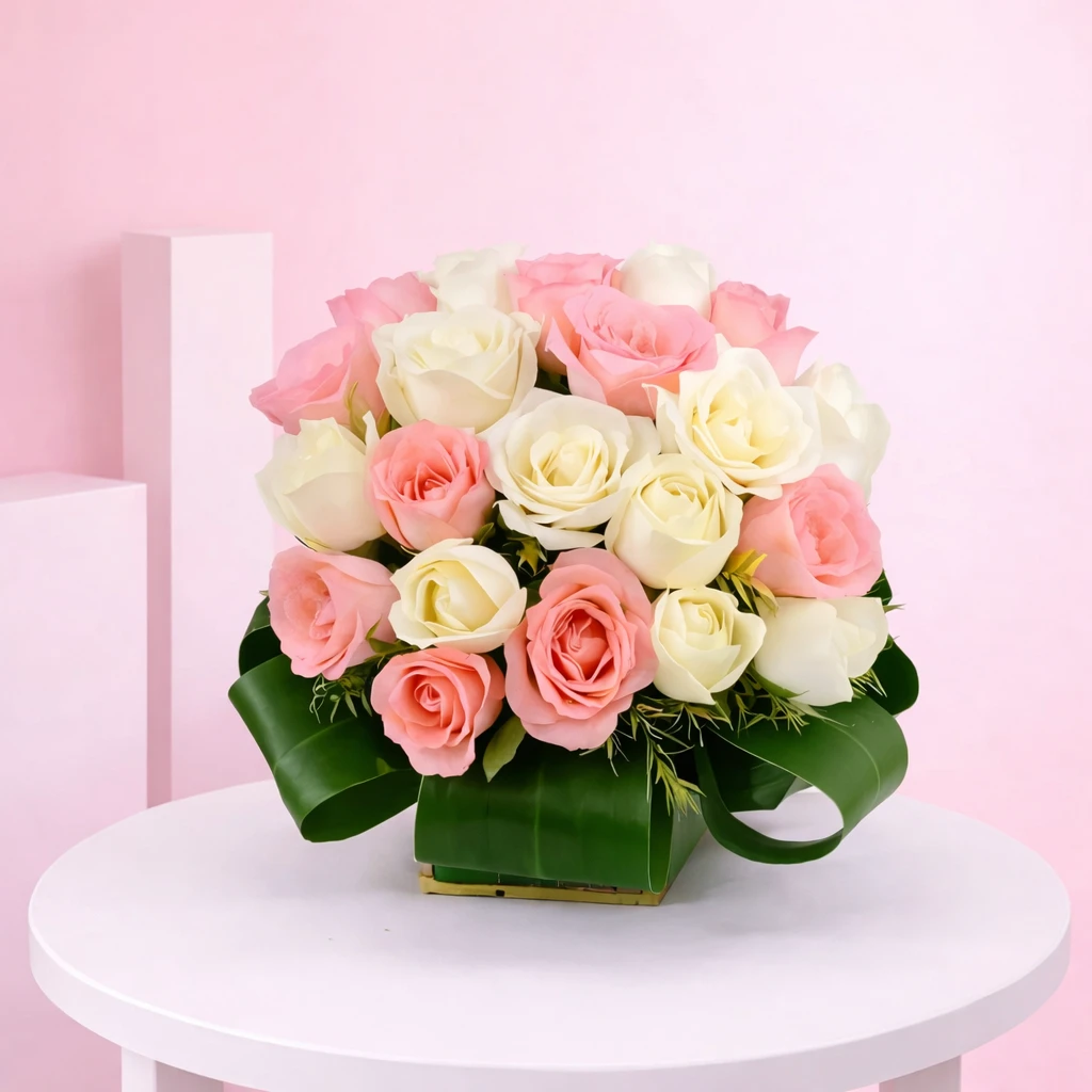 Pink n White Roses