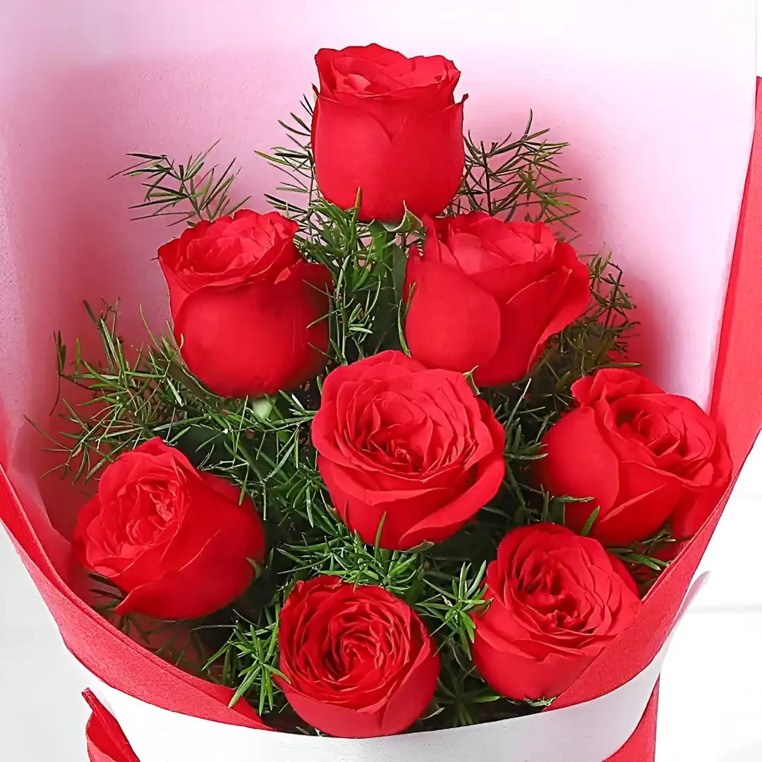 Wrapped Red Rose Bouquet Delivery in Surat