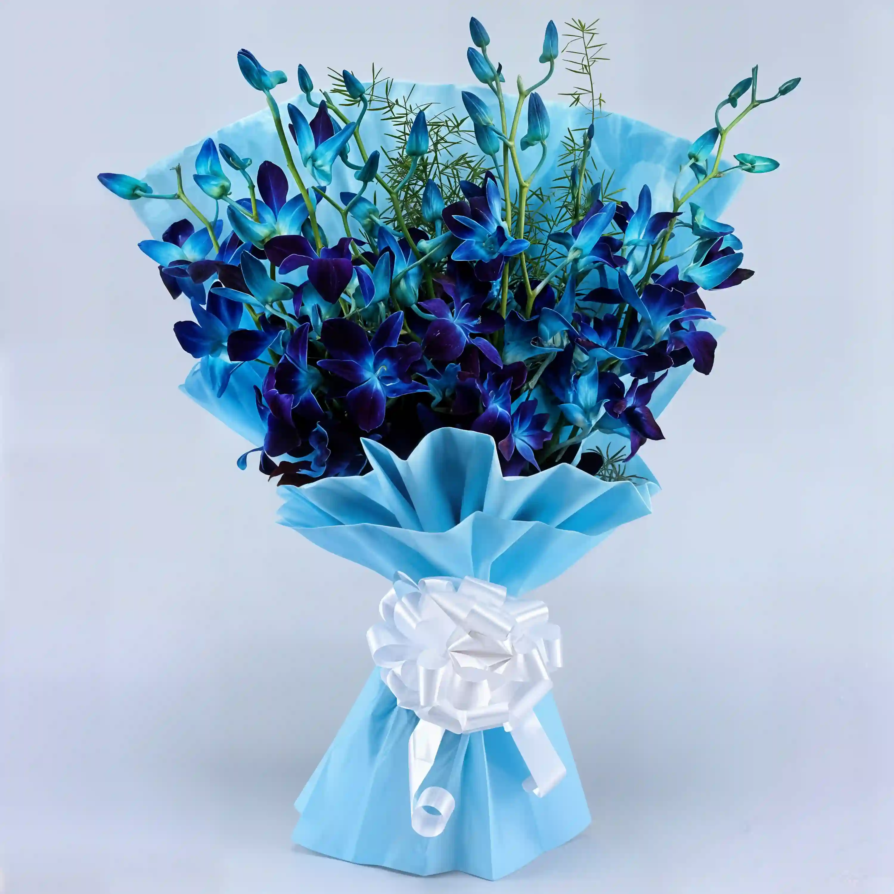 Fresh Blue Orchids Bouquet