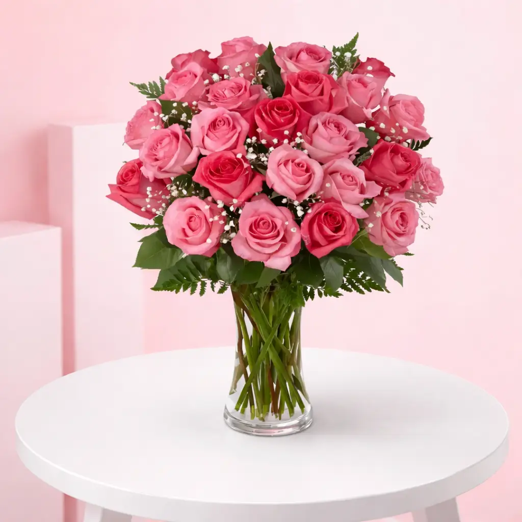 Simple Pink Rose Bouquet