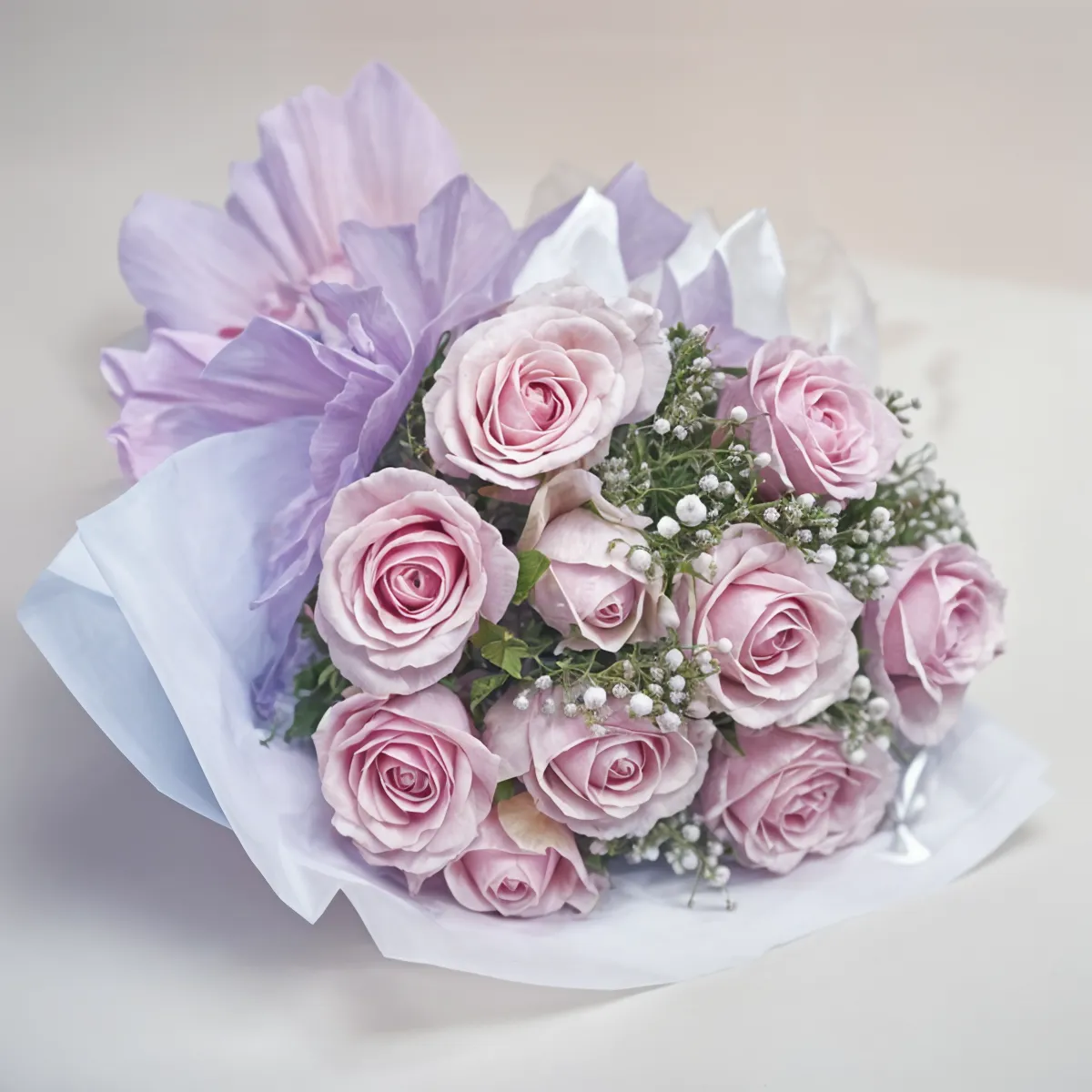 Pink Roses Bunch