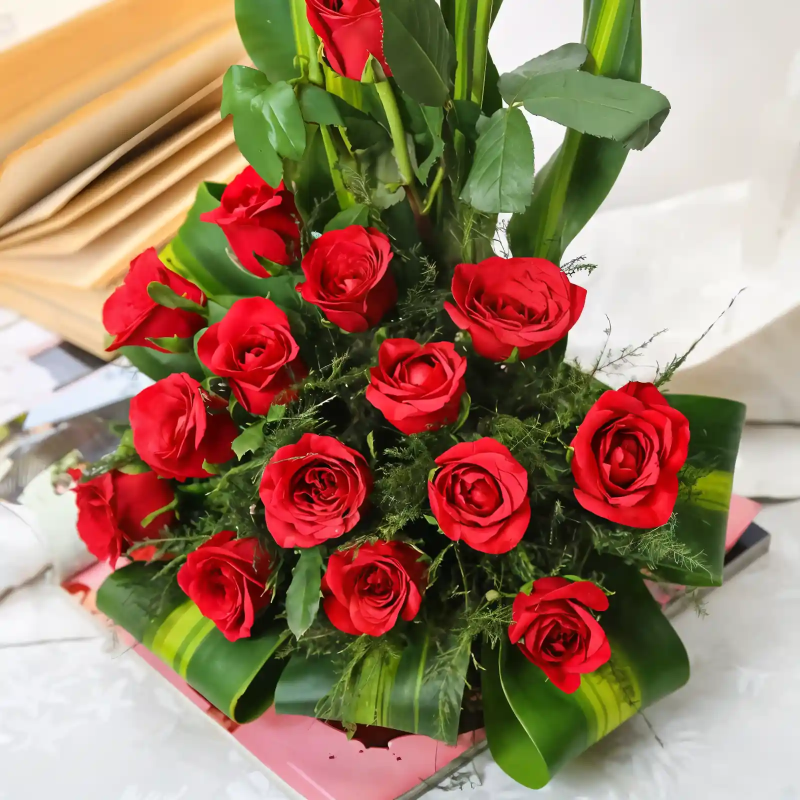 Unique Red Rose Bouquet