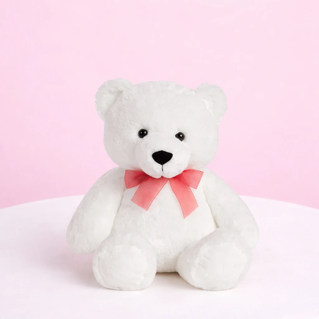 Mixed Rose Vase with Teddy