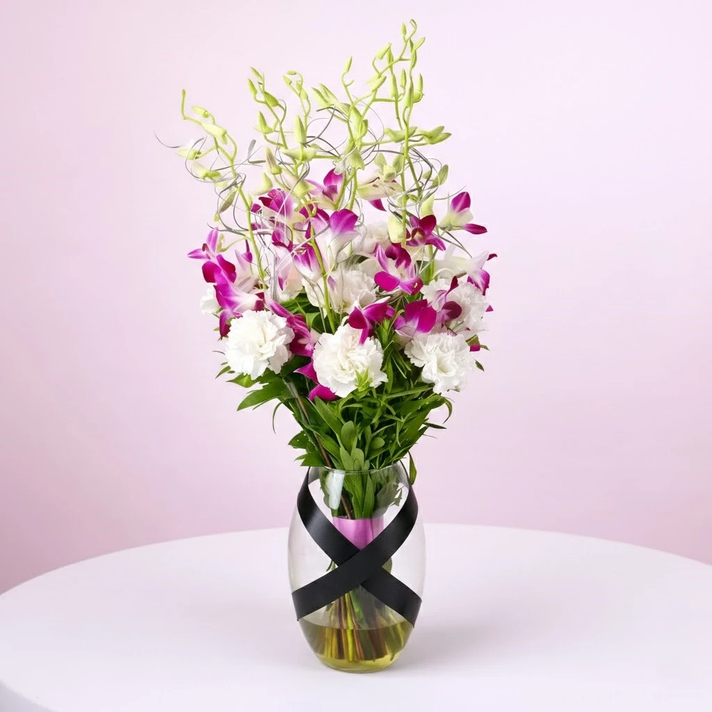 Orchid Arrangement with Ferrero Rocher — photo 2