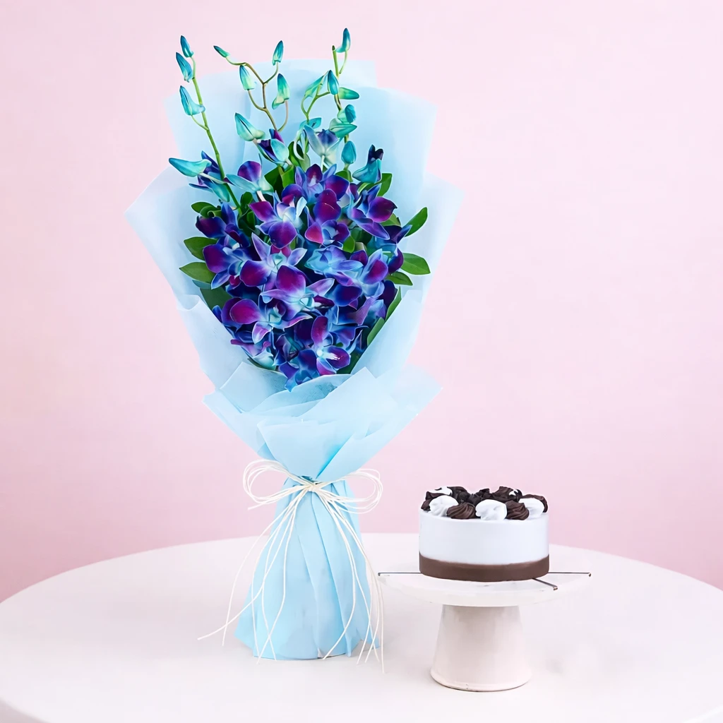 Mystic Orchid with Cake Combo
