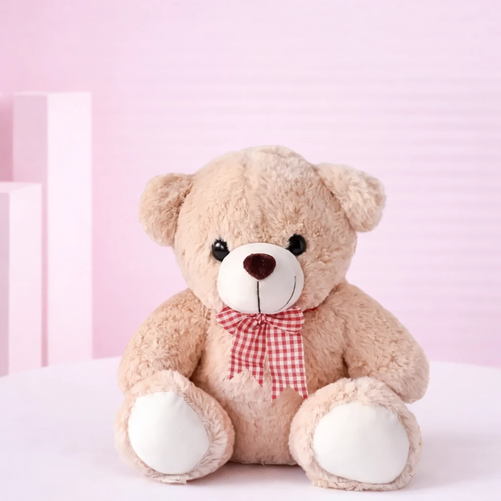 Sweet Teddy Love with Pink Rose
