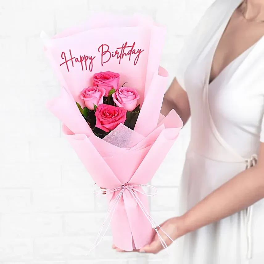 Red and pink mix rose bouquet delivery in Vadodara
