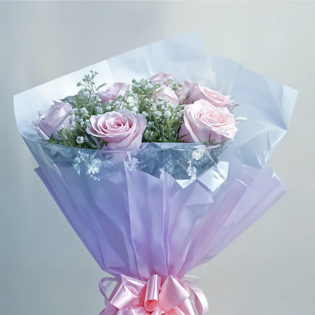 Pink Roses Bunch