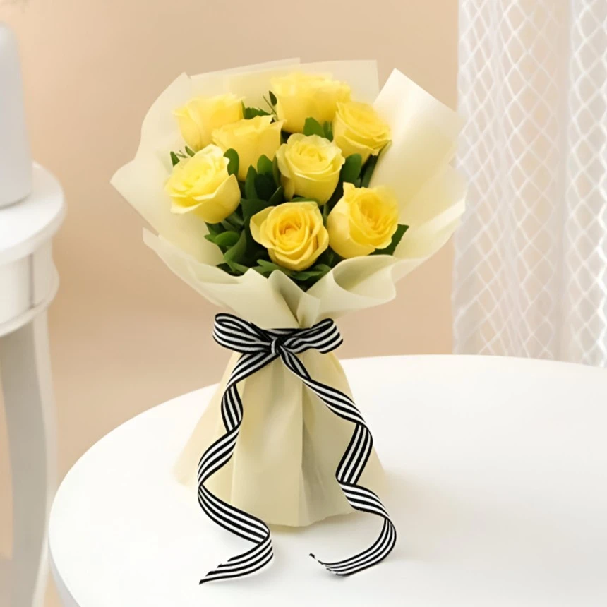 Yellow rose bouquet delivery service in Bhubaneswar