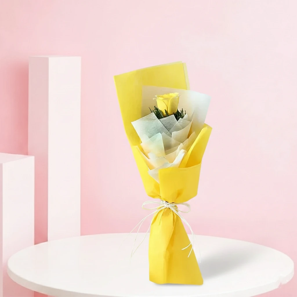 Yellow Rose with Cake Combo — photo 2