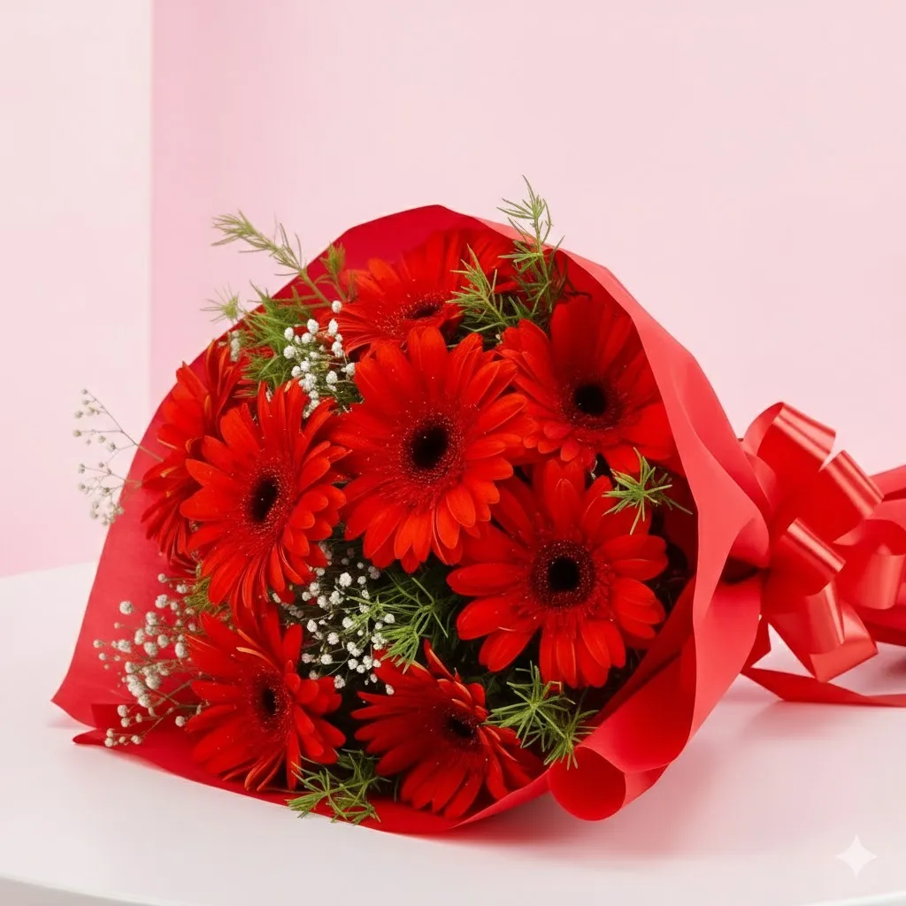 Red Elegance Gerberas