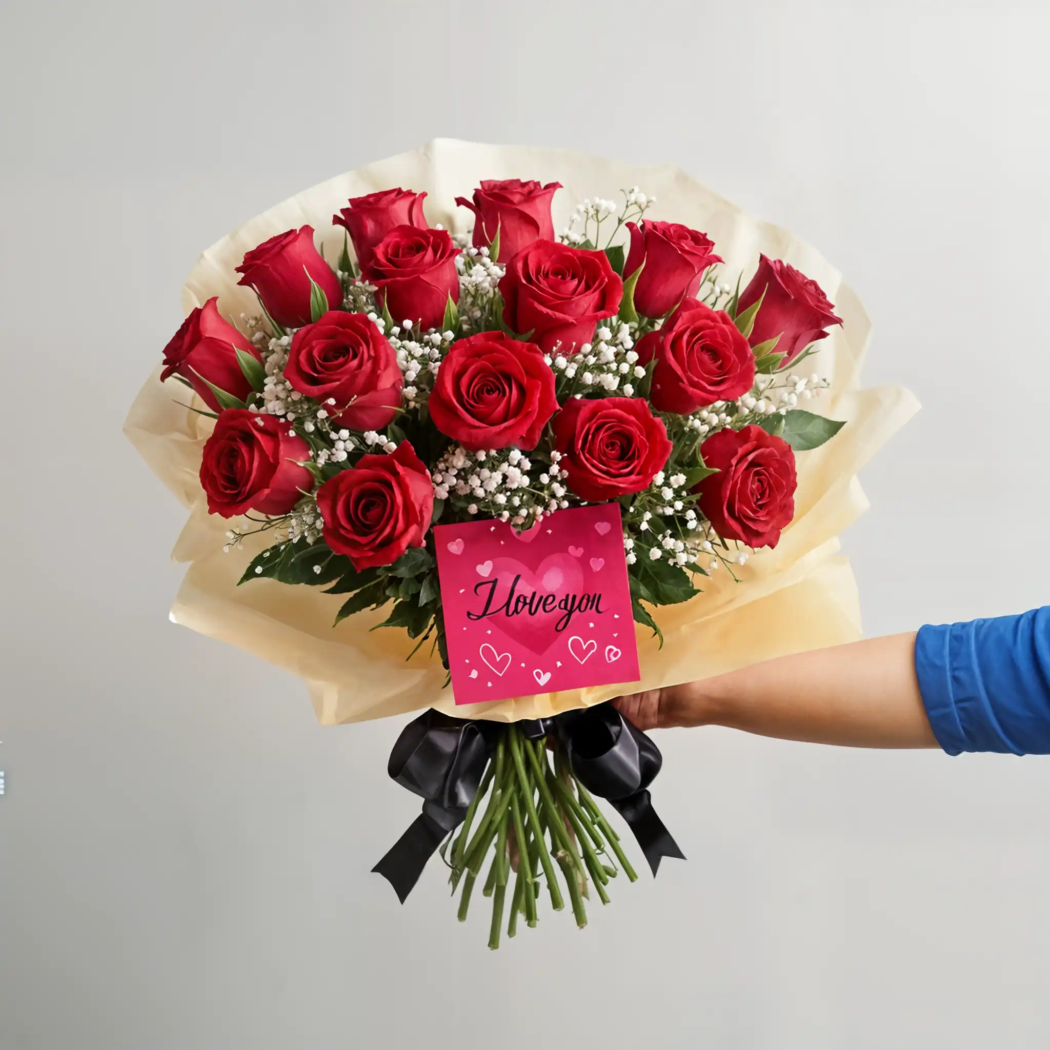 Blushing Red Rose Bundle