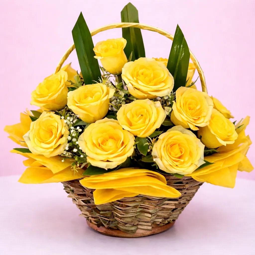 Pretty Yellow in a Baskets