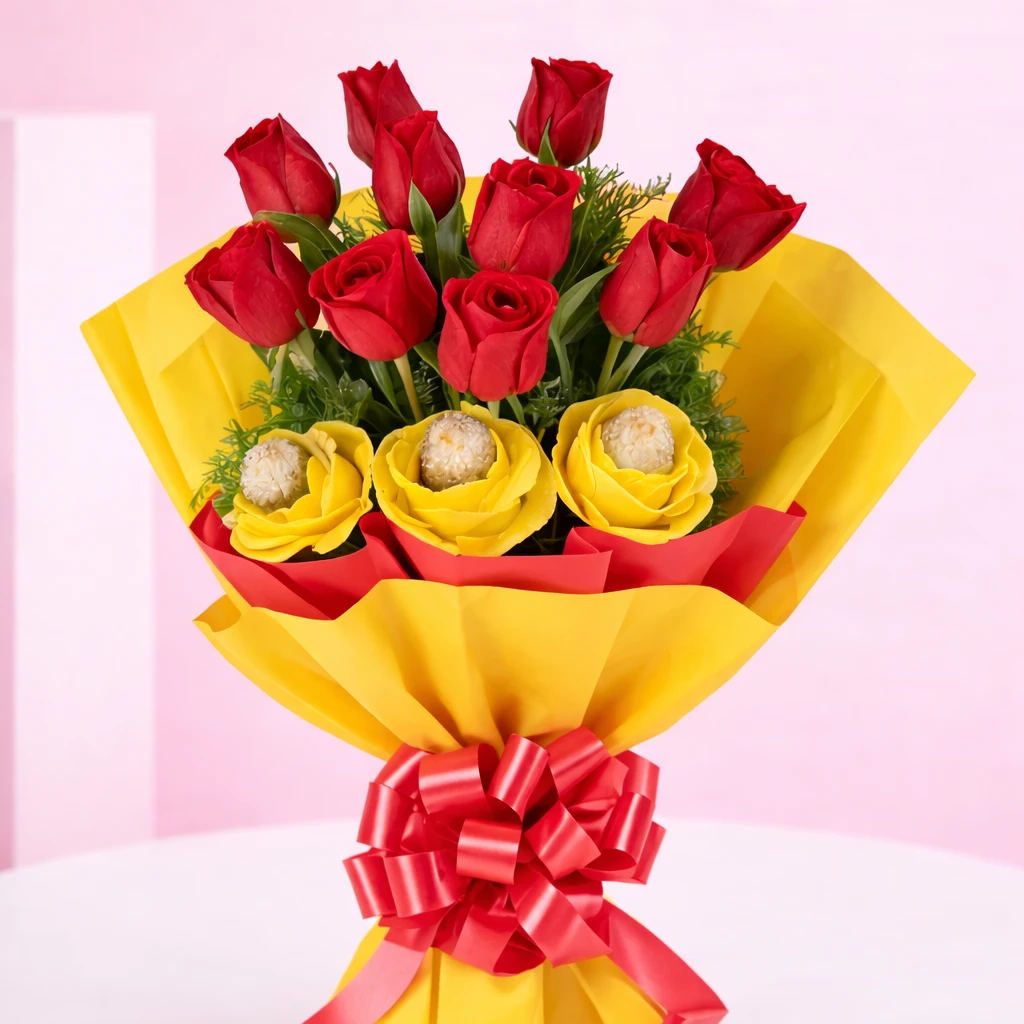 Chocolate Lover Rose Bouquet