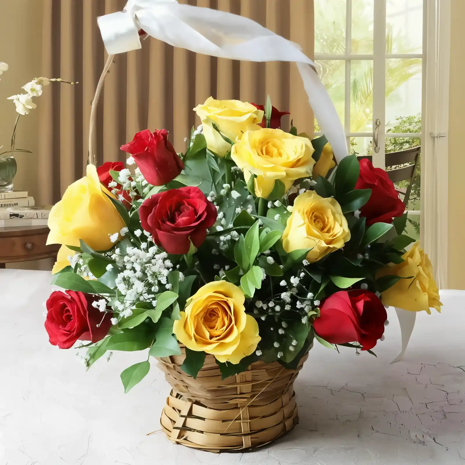 Red and Yellow Roses