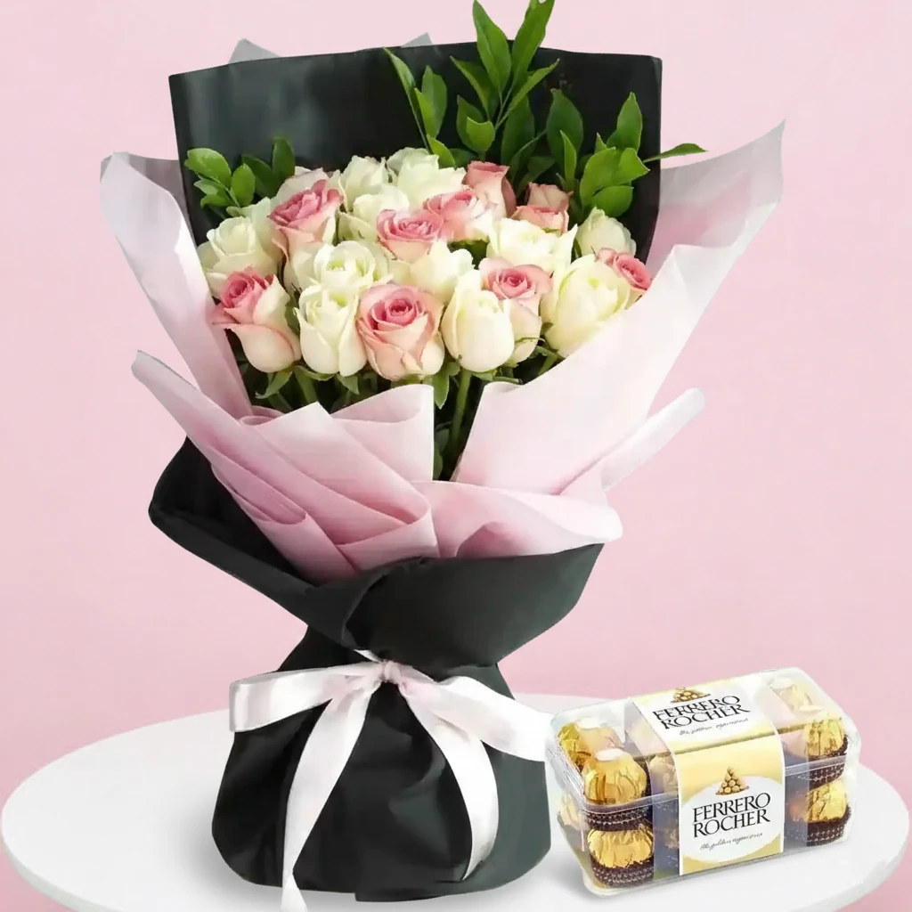 Sweet Roses with Golden Treats