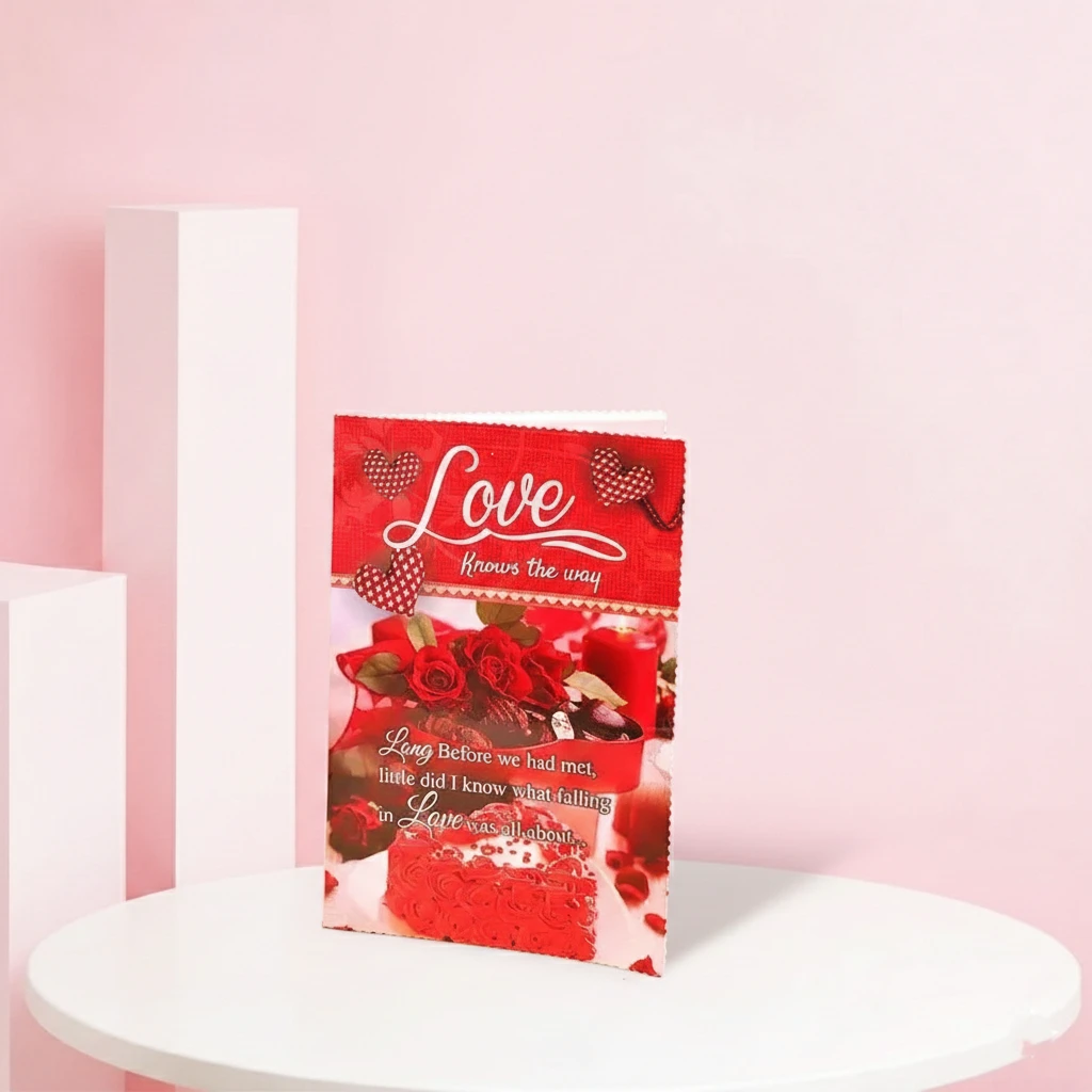 Elegant Red Roses with Chocolates & Card