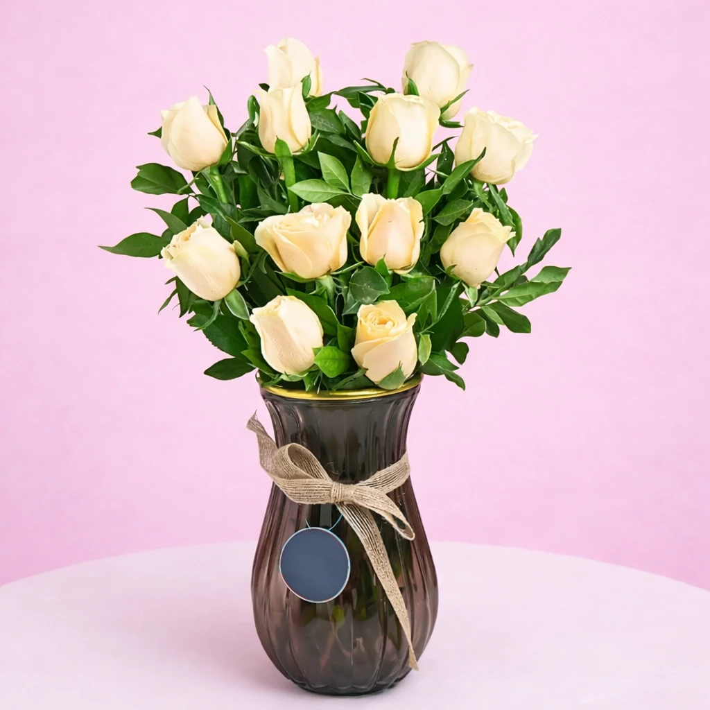 Rose Elegance With Vanilla Cake