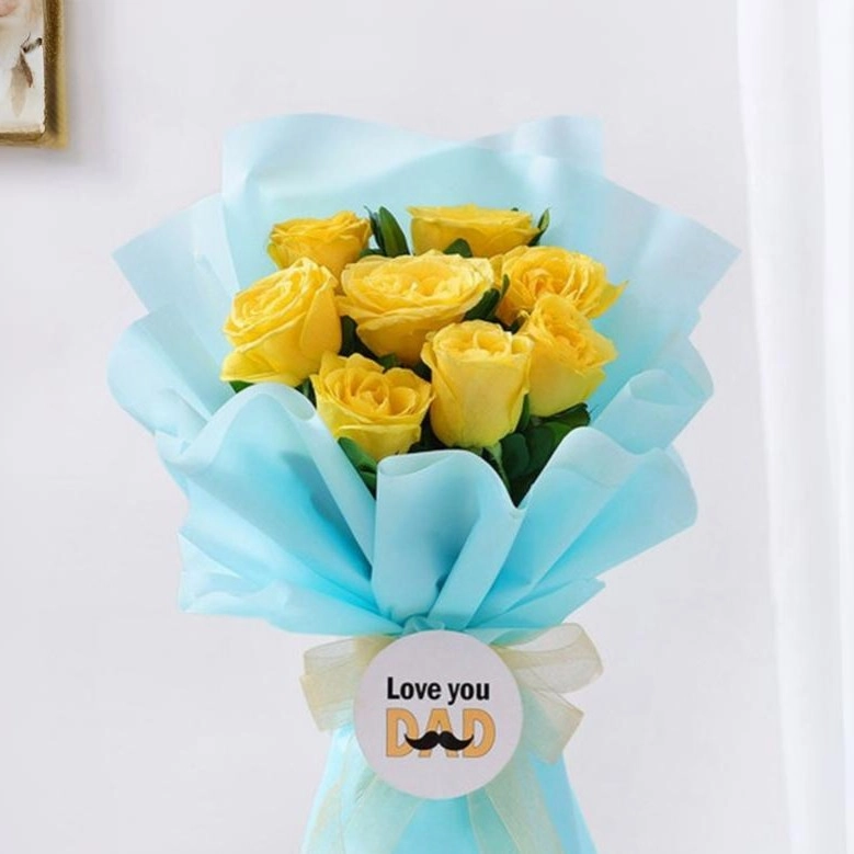 Classic yellow rose bouquet delivery in Hyderabad