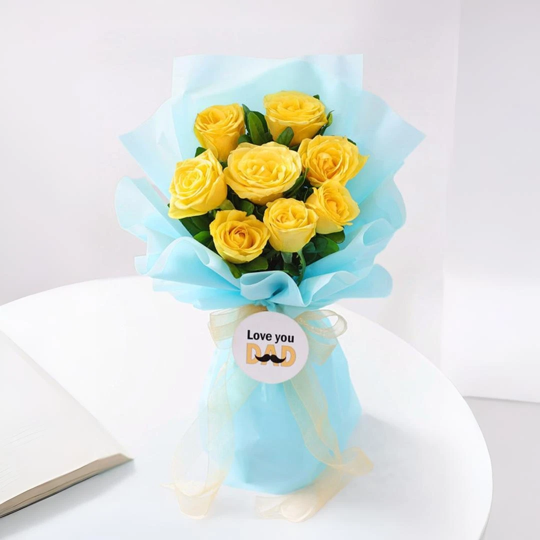 Classic yellow rose bouquet delivery in Hyderabad