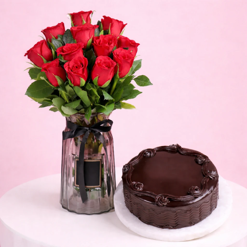 Vase of Sweet Love Roes