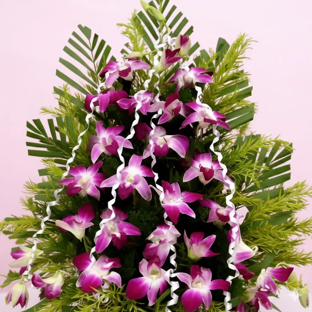 Purple Blooms in a Basket