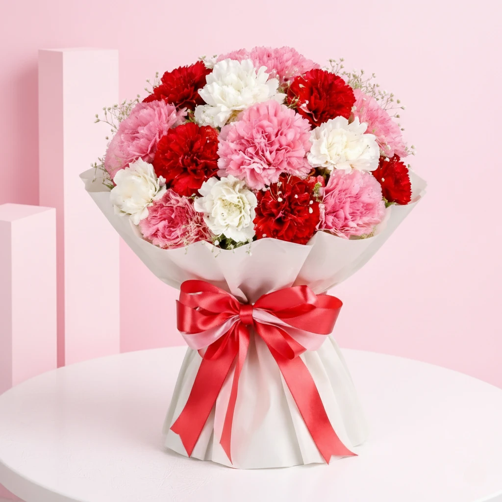 Mesmerizing Carnations with Ferrero Rocher