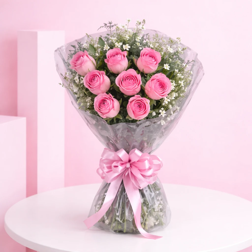 Dreamy Pink Rose Bunch