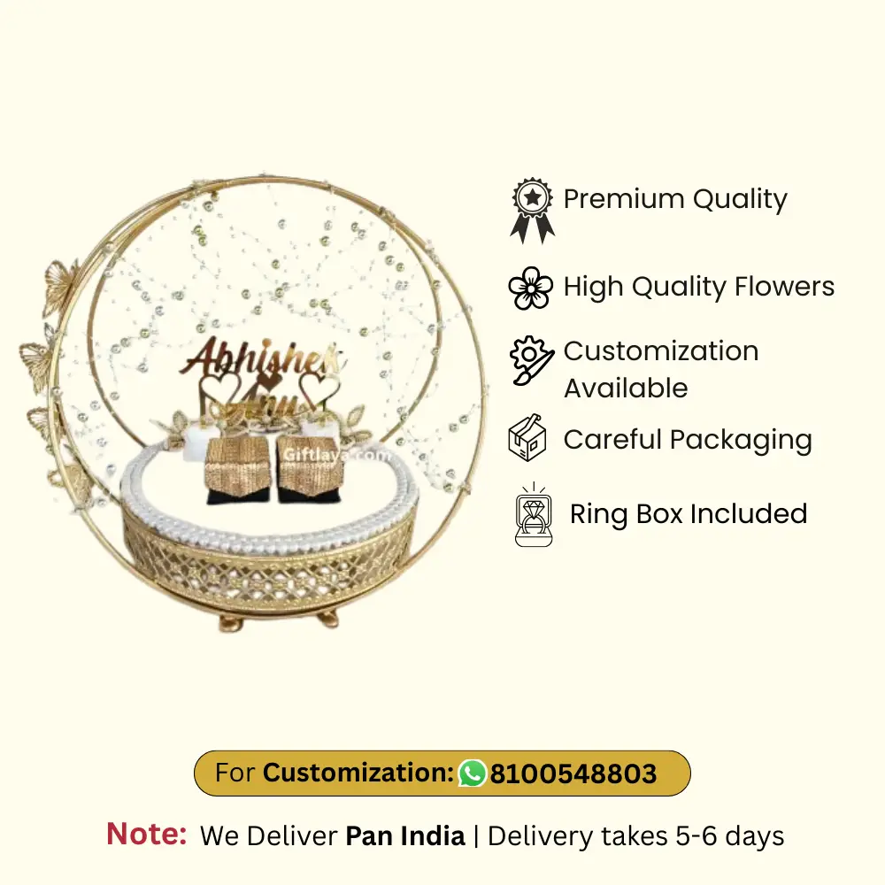 Modern Engagement Ring Plate Decoration