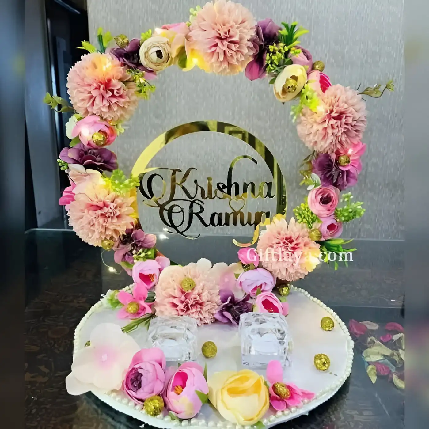 Engagement Ring Platter with Name