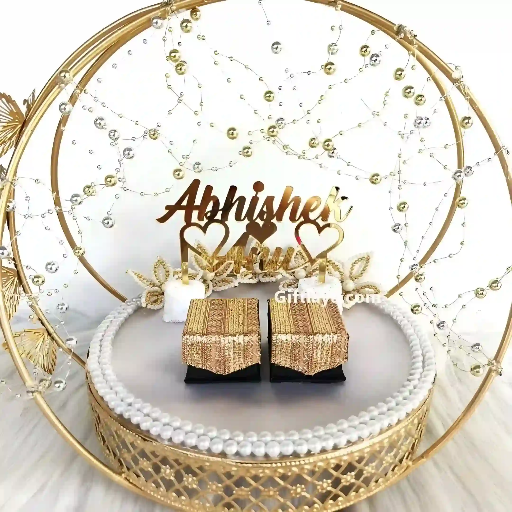 Modern Engagement Ring Plate Decoration