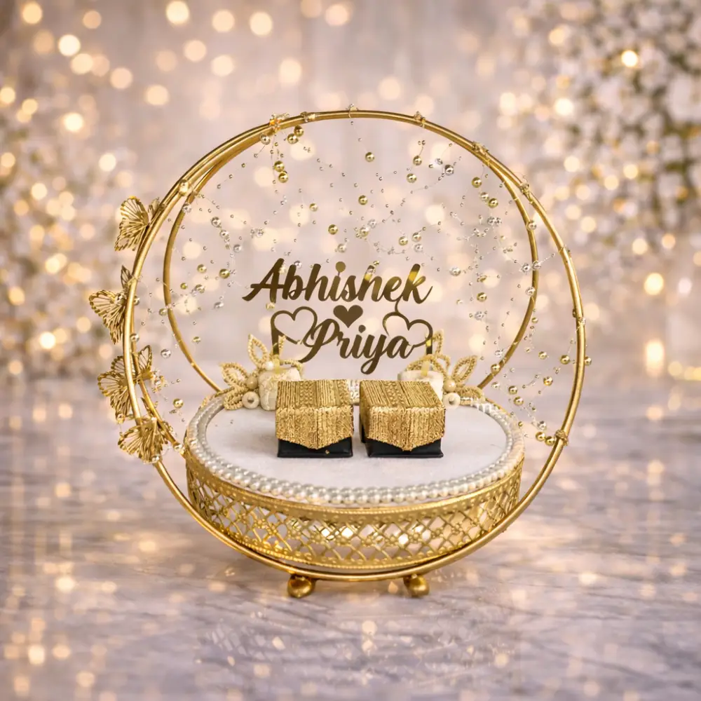 Modern Engagement Ring Plate Decoration