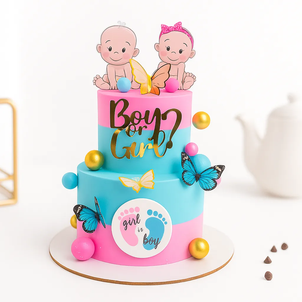 Eggless 2 Tier Baby Shower Cake