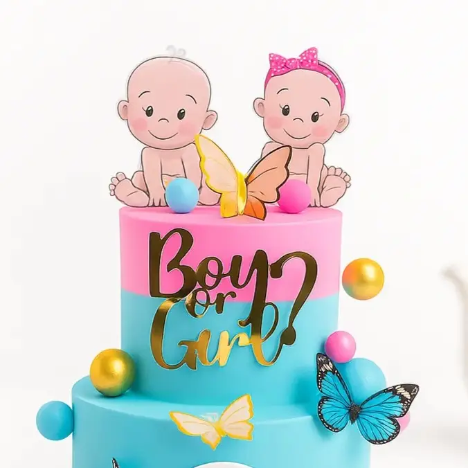 Eggless 2 Tier Baby Shower Cake