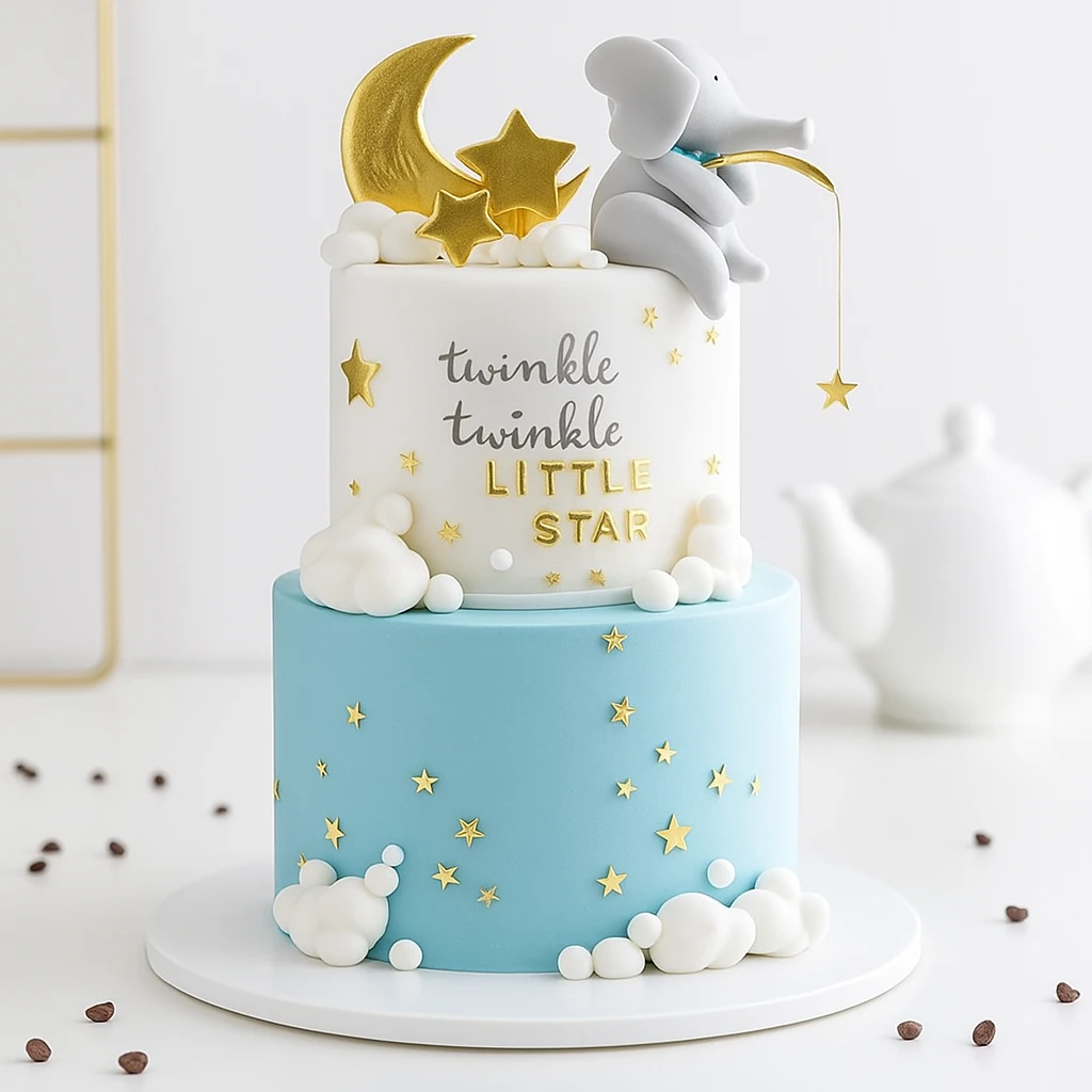 Baby Shower Stars Theme Cake