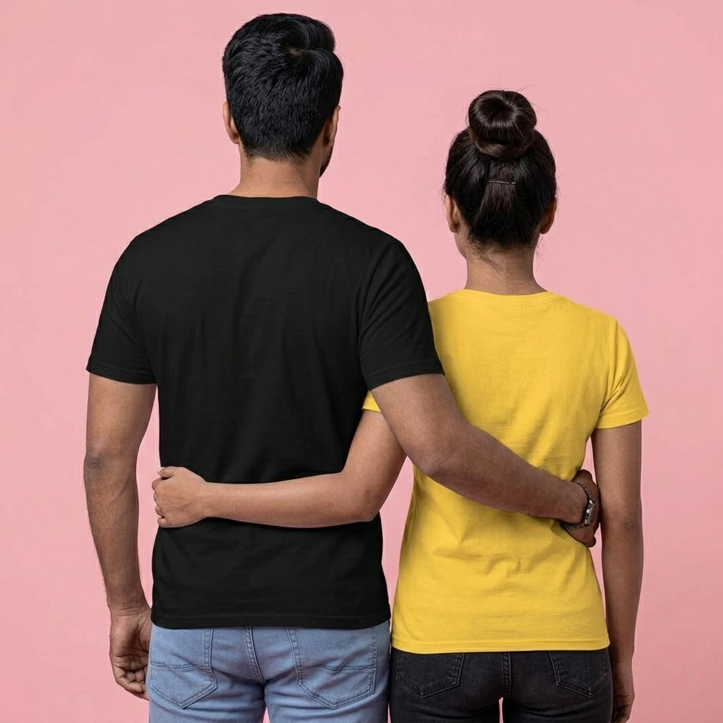 Custom Hubby Wifey Pairing Couple Tees — photo 3