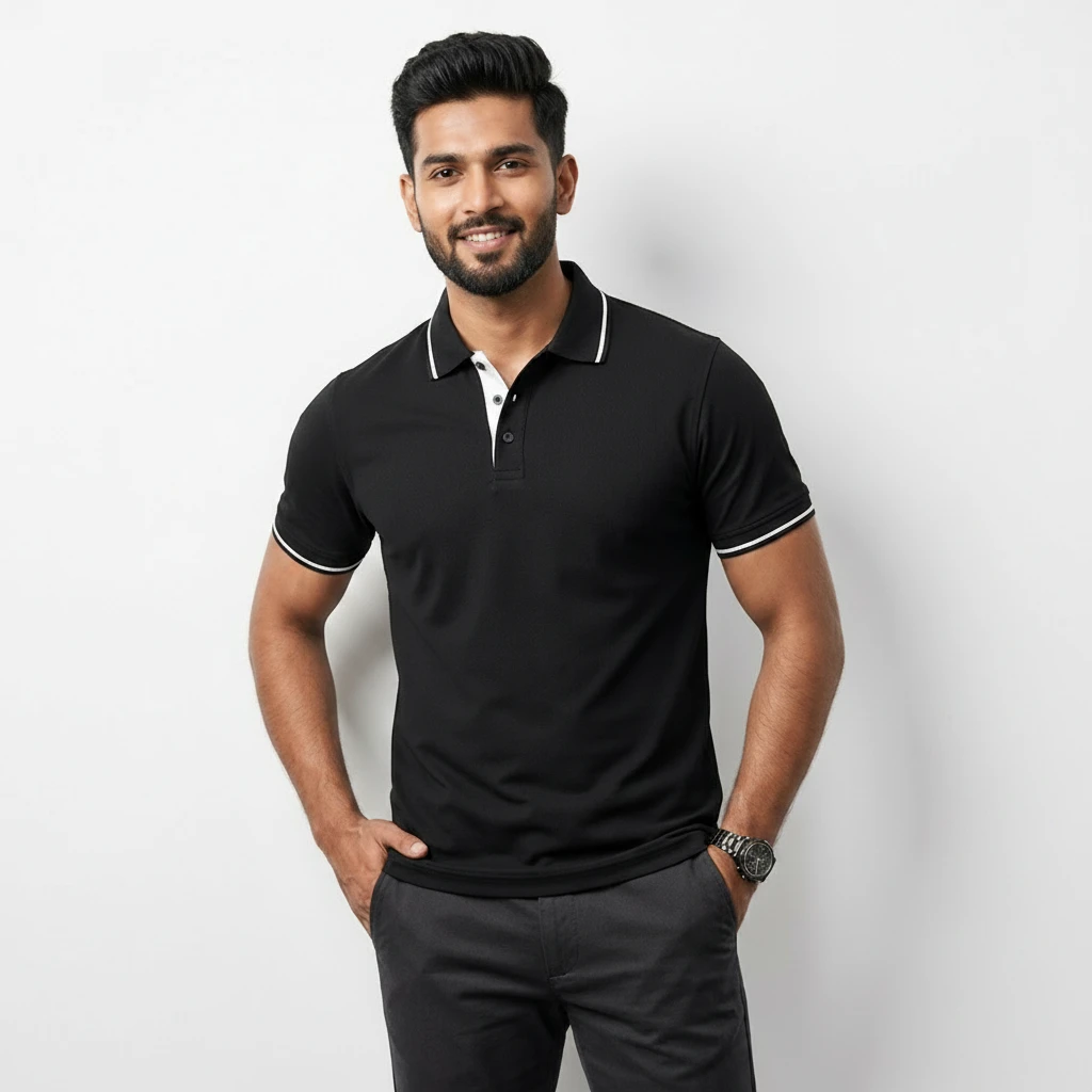 Classic Black Premium Polo T-Shirt