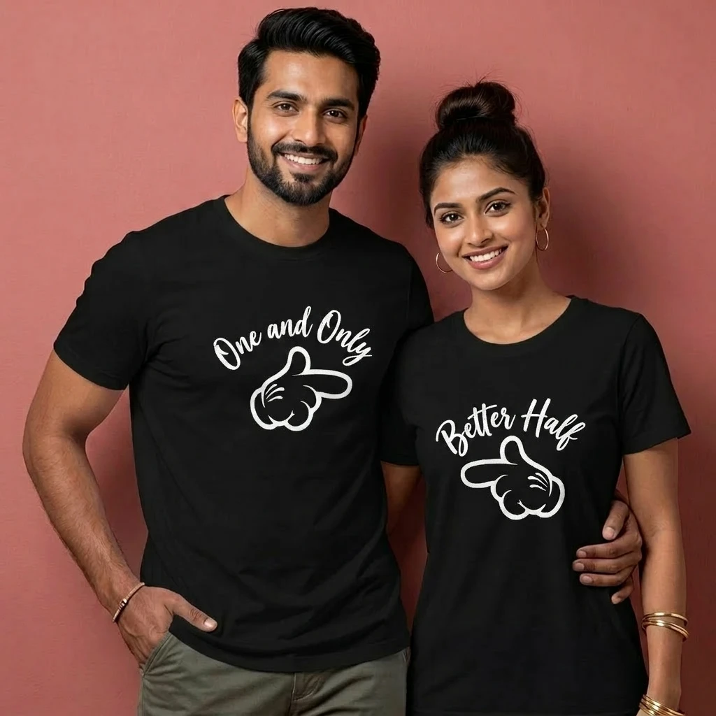 One and Only & Better Half Couple T-Shirts
