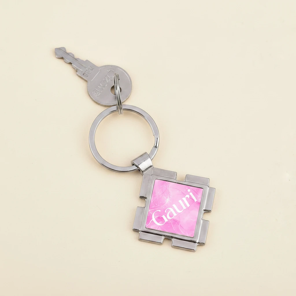 Name Printed Couple Keychain