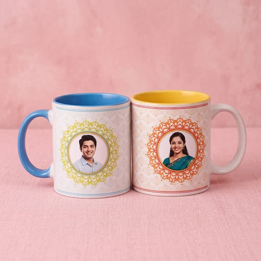 Bhaiya Bhabhi Ceramic Mug Set — photo 2