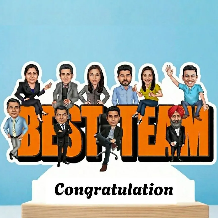 Best Office Team Custom Caricature Gift