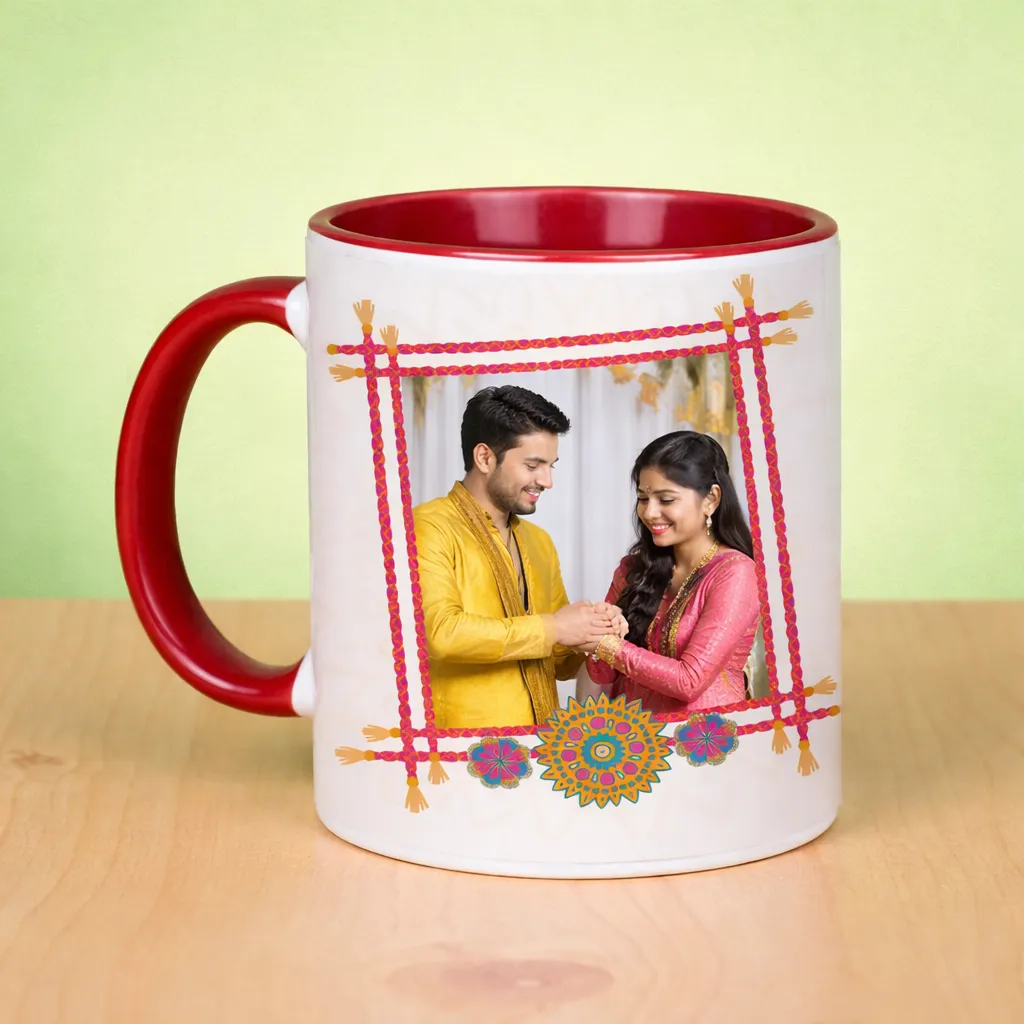 Cute Bhai Behen Rakhi Printed Mug — photo 2