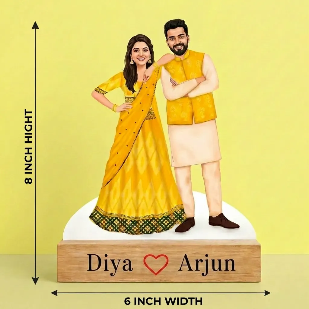 Customized Bride & Groom Caricature GIft