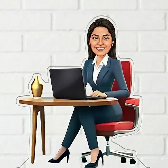 Female Boss Cartoon Portrait Corporate Gift — photo 2