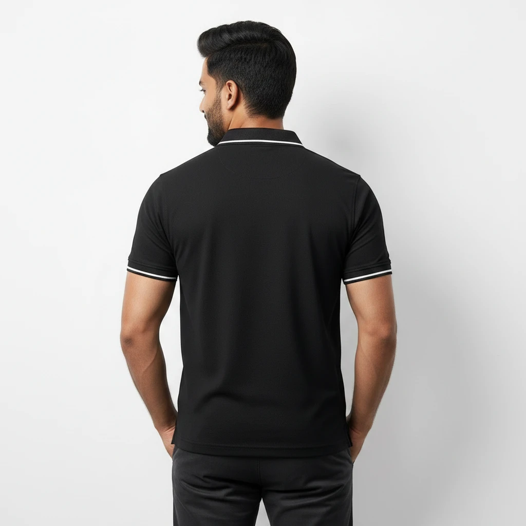 Classic Black Premium Polo T-Shirt — photo 3