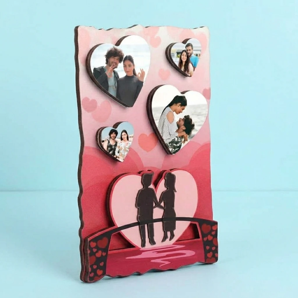 Heart Shape Couple Photo Frame