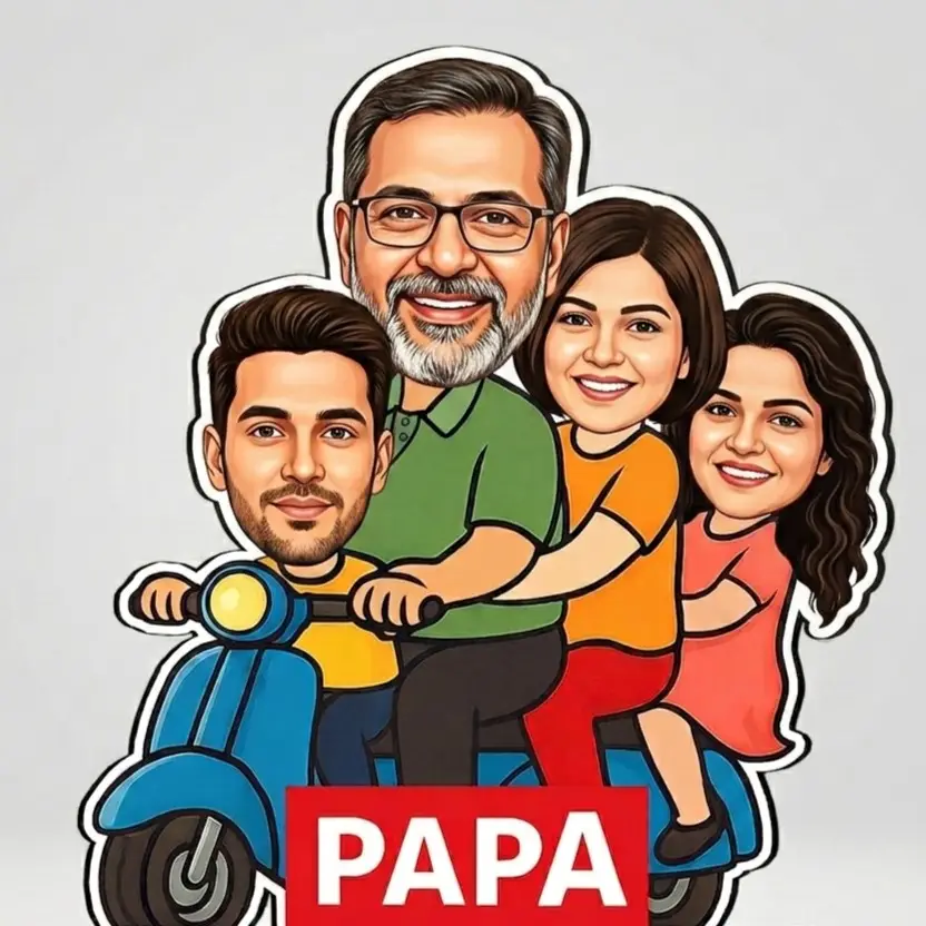 Best Dad Personalized Cartoon Caricature Gift