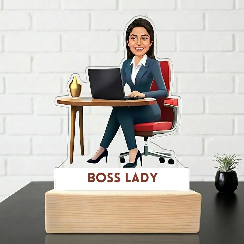 Female Boss Cartoon Portrait Corporate Gift