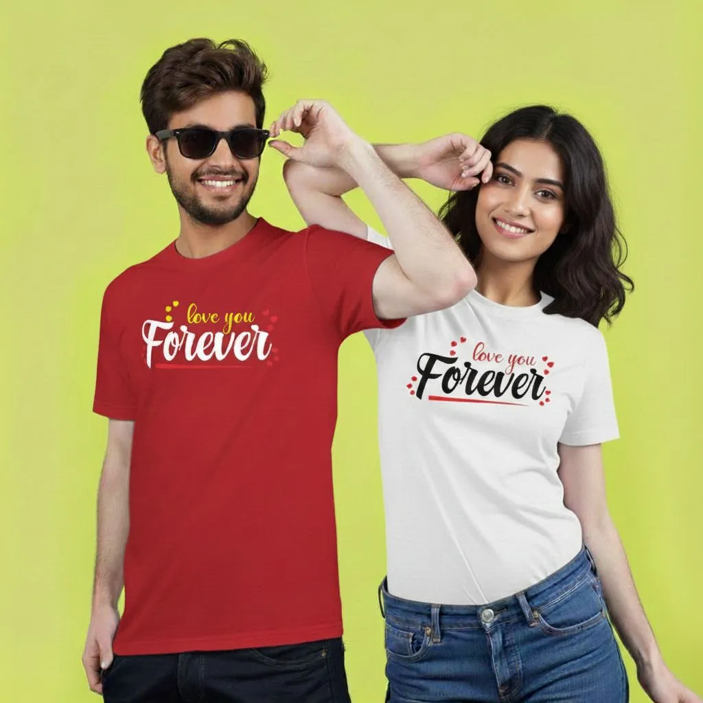 Love You Forever Couple Print T-Shirt — photo 3